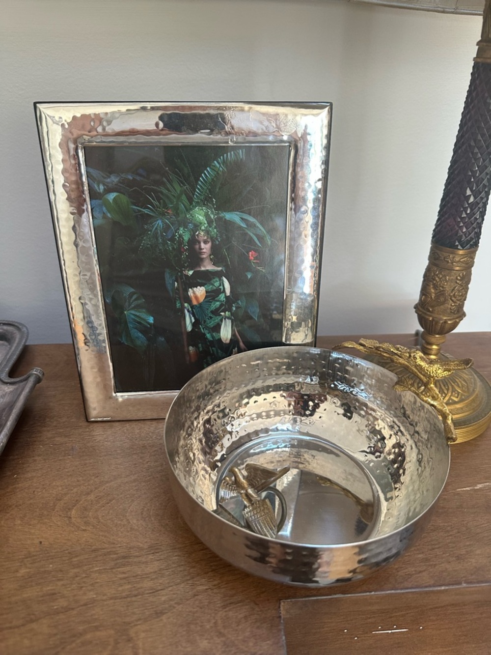 Hammered Silver Frame As Found